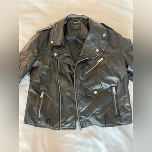 Black leather jacket